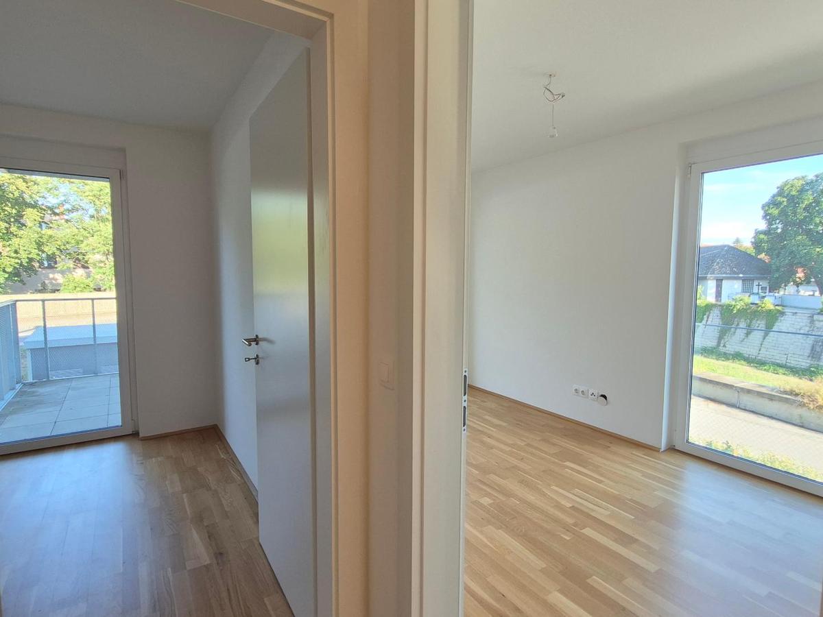 Blick vom Gang in die Zimmer