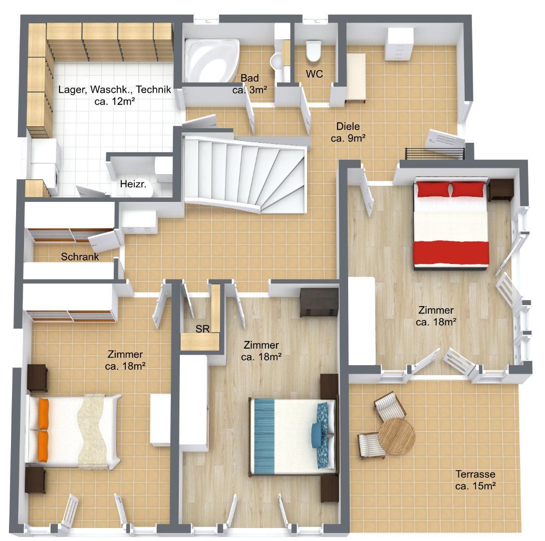 Untergeschoss - 3D Floor Plan