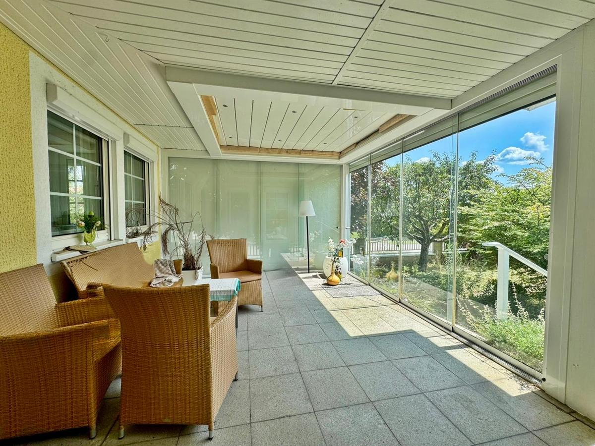 berdachte Terrasse