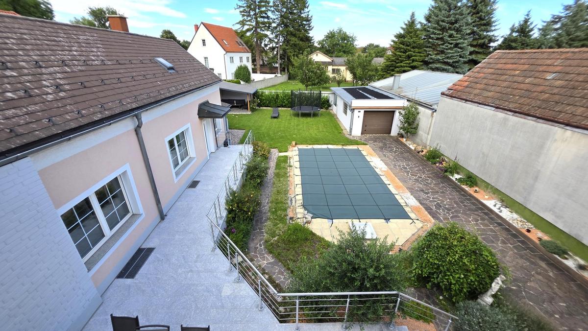 Blick vom OG in den Garten