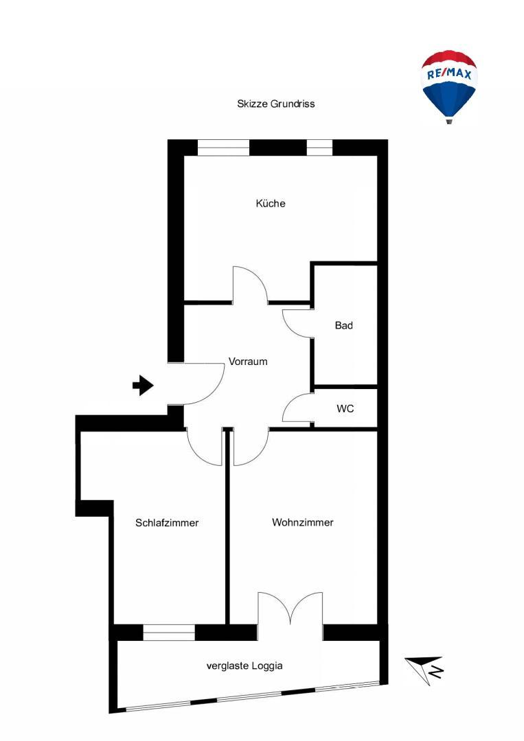 Skizze Grundriss