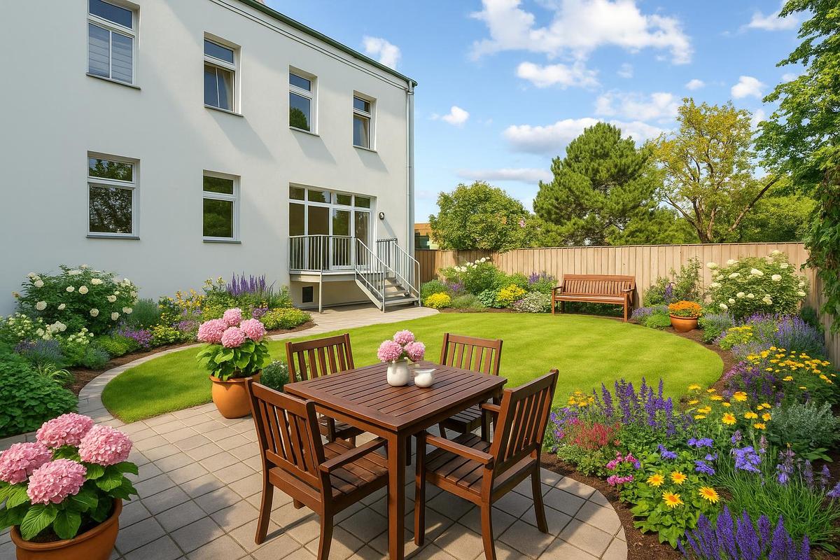 Symbolfoto Garten mit Terrasse
