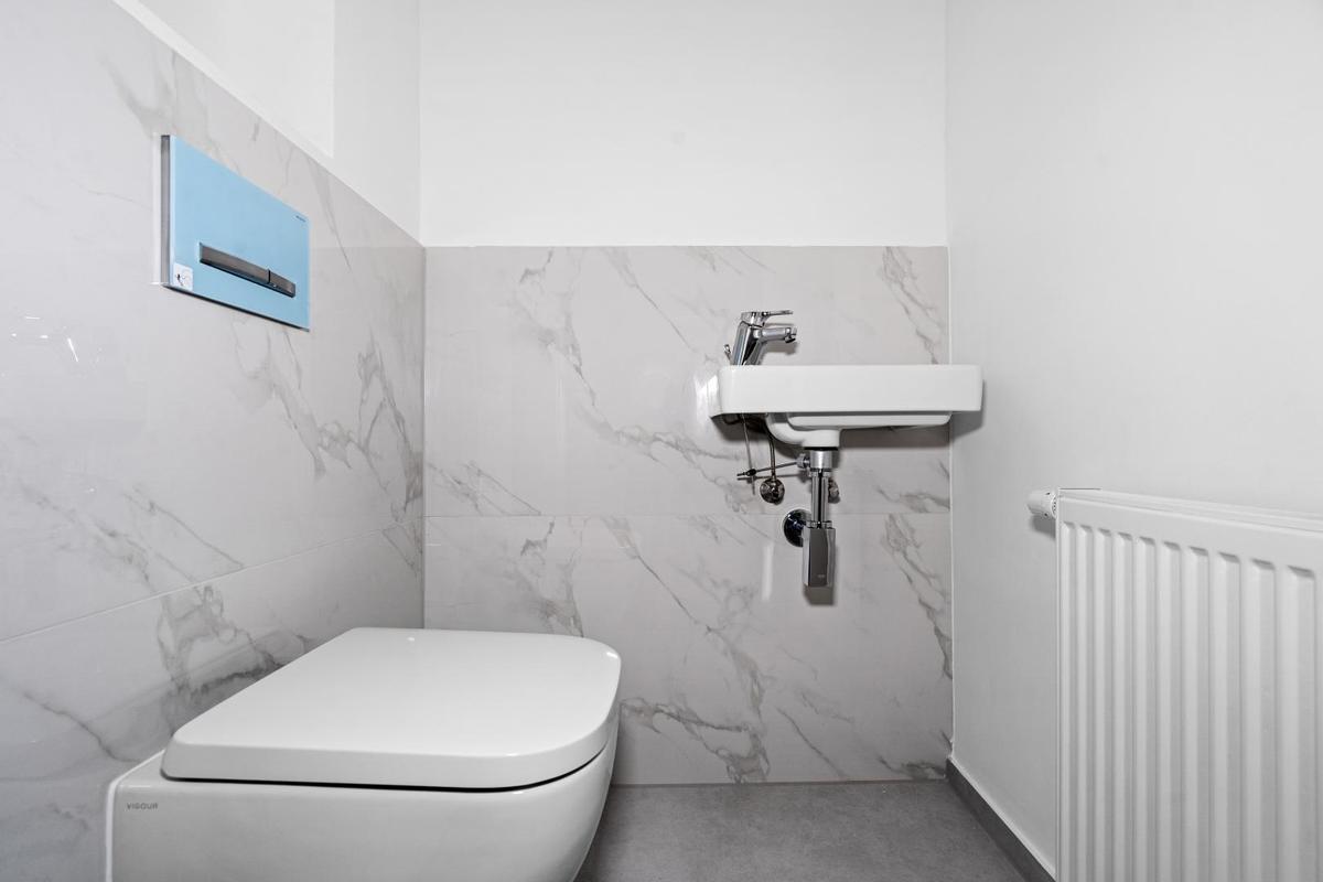 Toilette mit Handwaschbecken