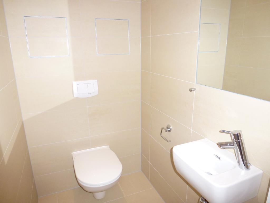 modernes WC mit Waschbecken