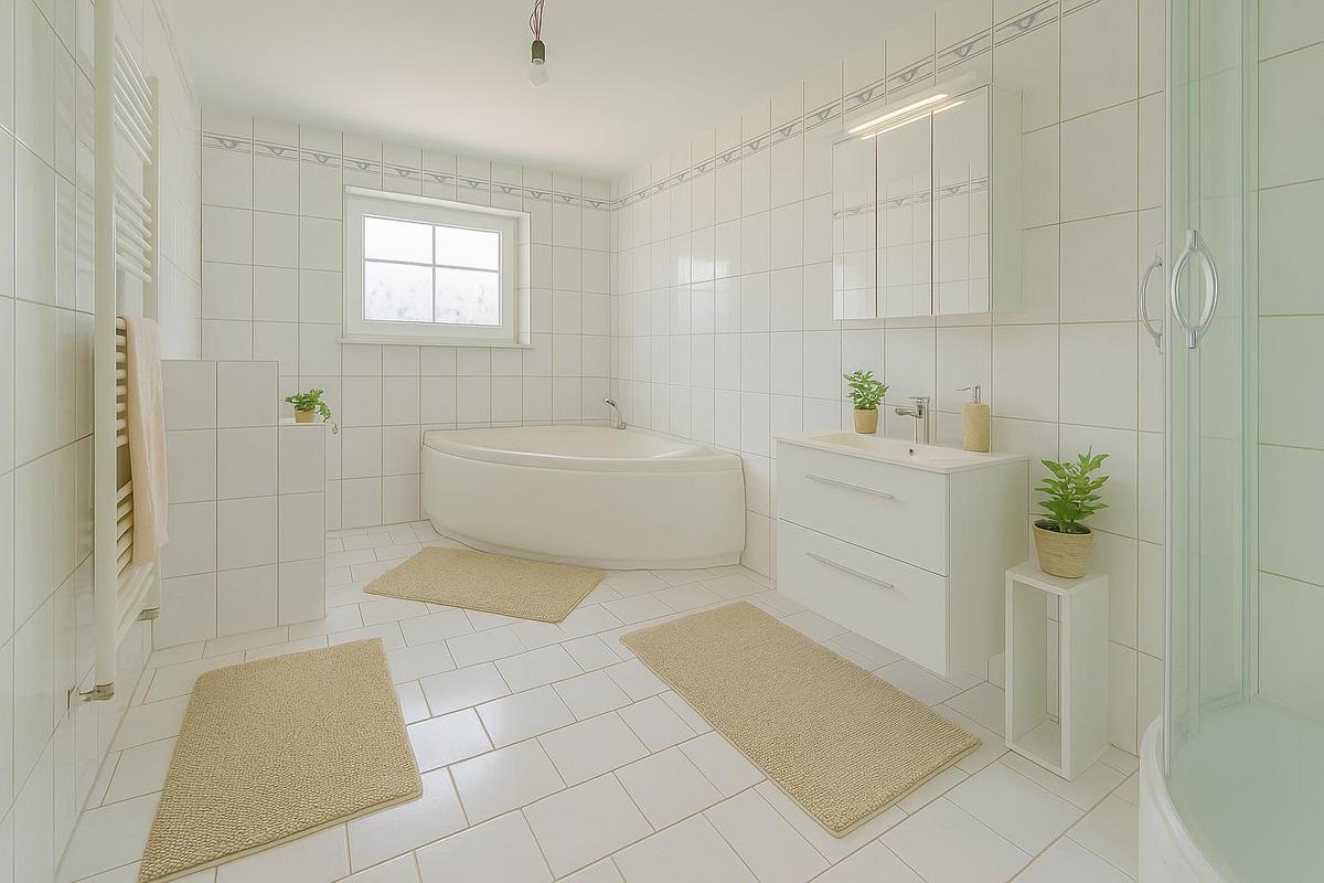 OG, Bad mit Toilette, Einrichtungsvorschlag