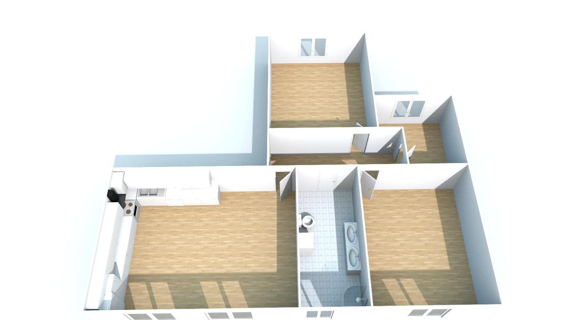 16. Eigentumswohnung 1210 - Grundriss 3D