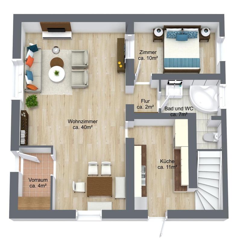 3D Floor Plan EG
