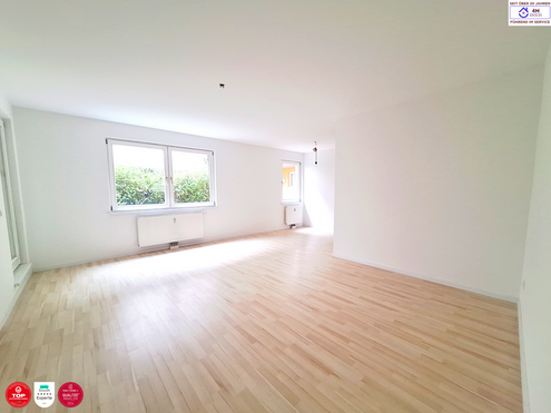 Ruhige 2-Zimmer-Gartenwohnung - 60m2 Wohnfläche + 45m2 Garten+Loggia