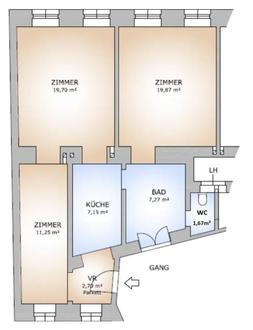 POTENTIAL/Sanierungsbedürftige Altbauwohnung beim Bahnhof Meidling + direkte U6 Nähe!!