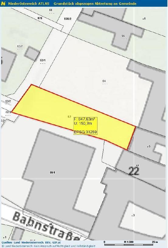 Lageplan Grundst�ck