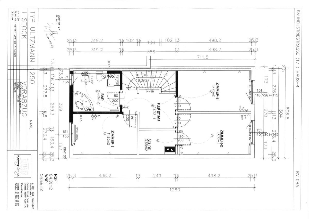 27.  Reihenhaus 1220 Wien - Grundriss