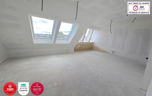 Exklusive 3-Zimmer-Dachgeschosswohnung mit Terrasse und 36m Dachterrasse im Erstbezug!