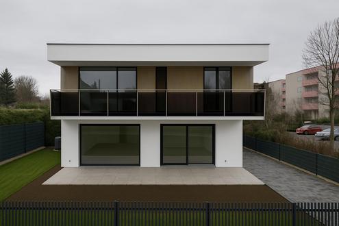 "Modernes Einfamilienhaus vor Fertigstellung"