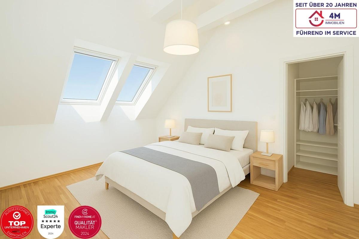 Beispielbild Schlafzimmer mit begehbarer Garderobe