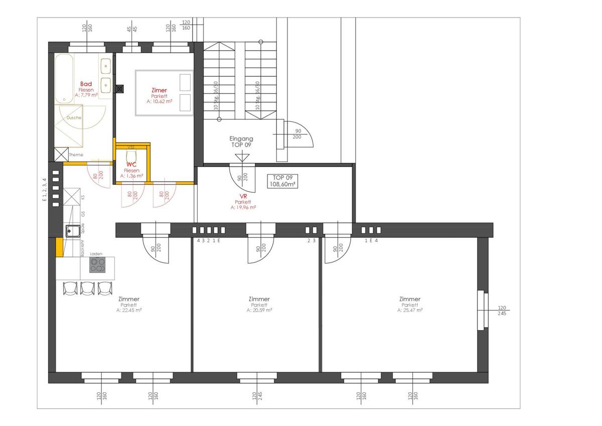 16.  Eigentumswohnung 1120 Wien - Grundriss