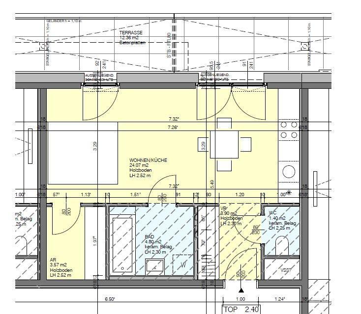 21. Mietwohnung 1100 Wien - Grundriss