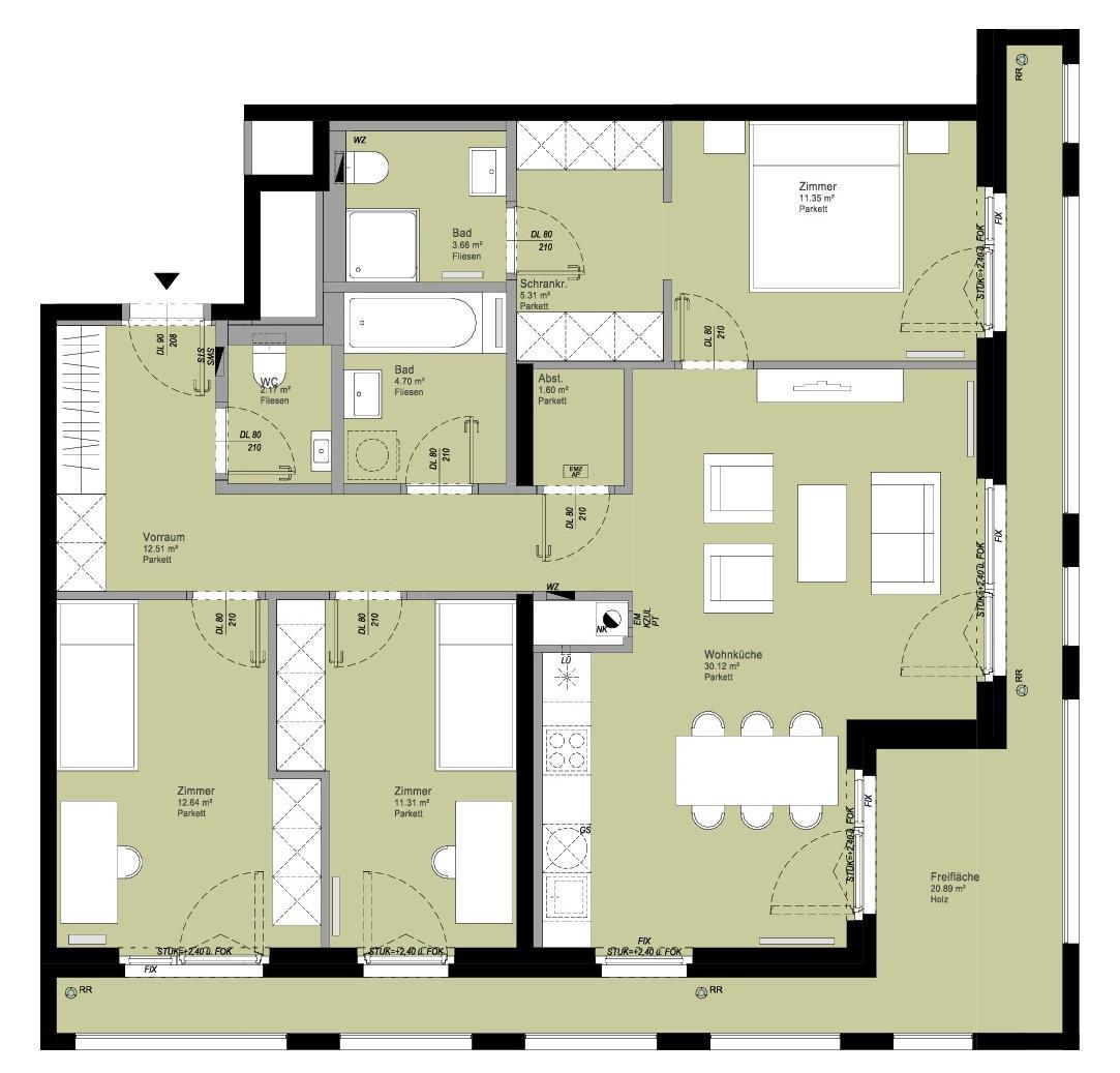 21. Eigentumswohnung 1220 Wien - Grundriss