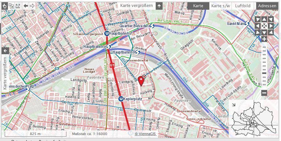 Lageplan mit �ffis