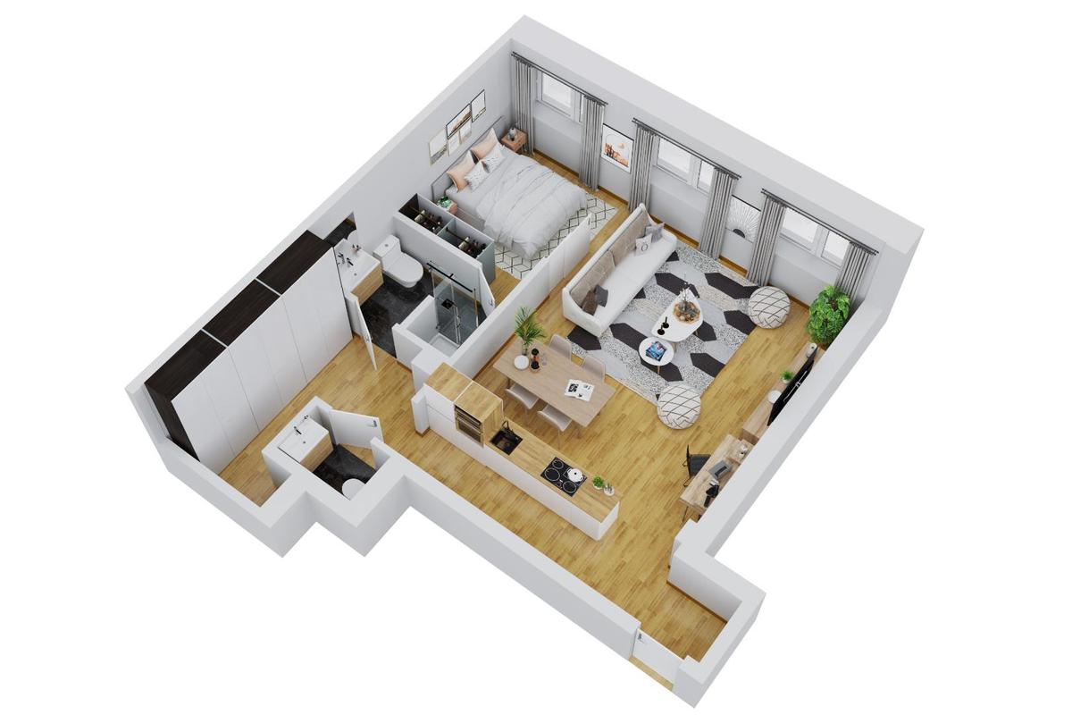 grafische Darstellung Grundriss Top 53a