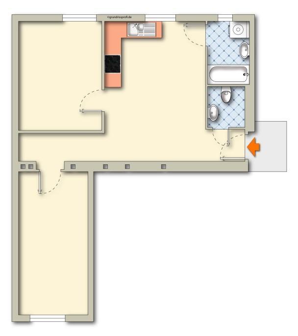 Grundriss unm�bliert