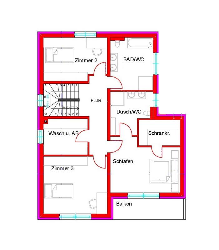 20. Miethaus 3140 Pottenbrunn - Grundriss OG