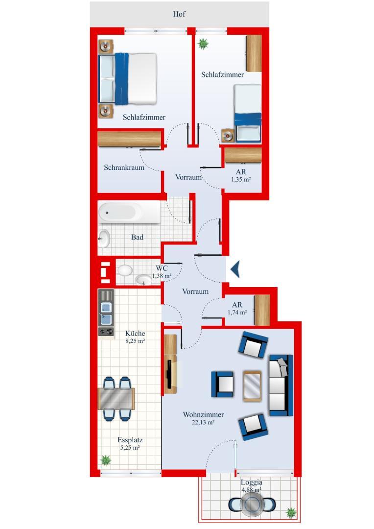 12. Mietwohnung 1120 Wien - Grundriss