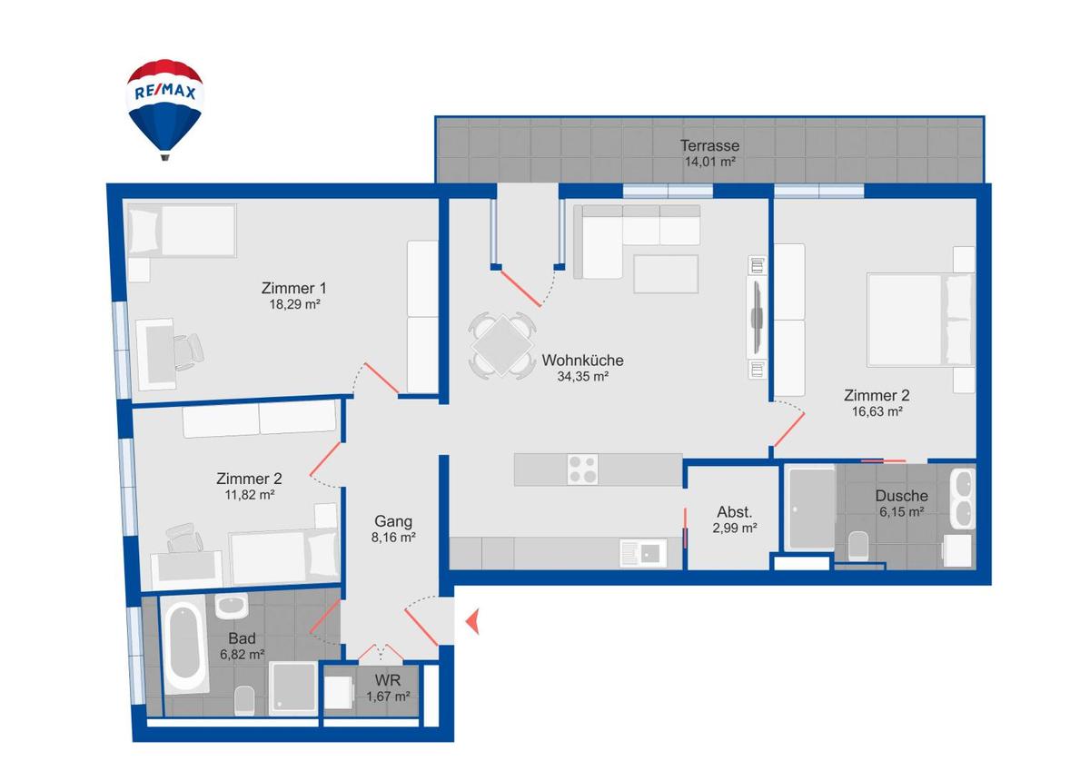 27. Eigentumswohnung 1190 Wien - Grundriss