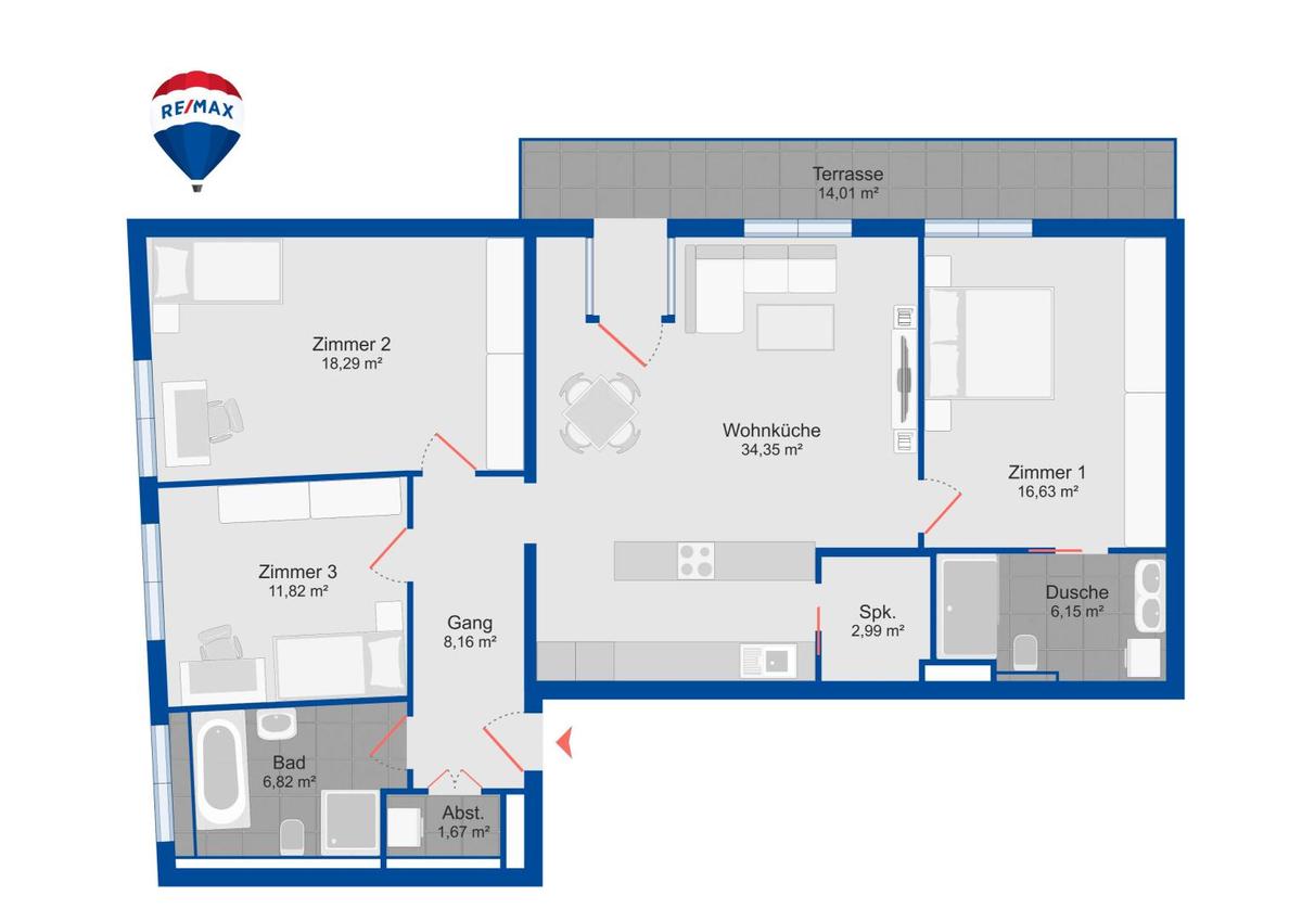 27. Eigentumswohnung 1190 Wien - Grundriss