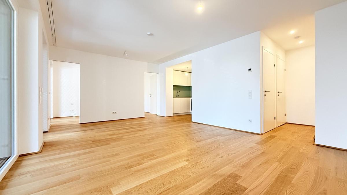 gro�z�giger Wohnraum - Blick zur K�che