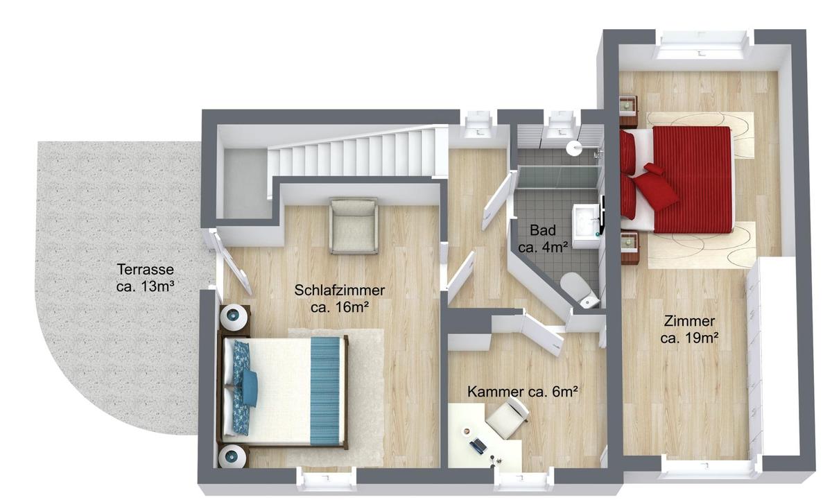 3D Floor Plan OG