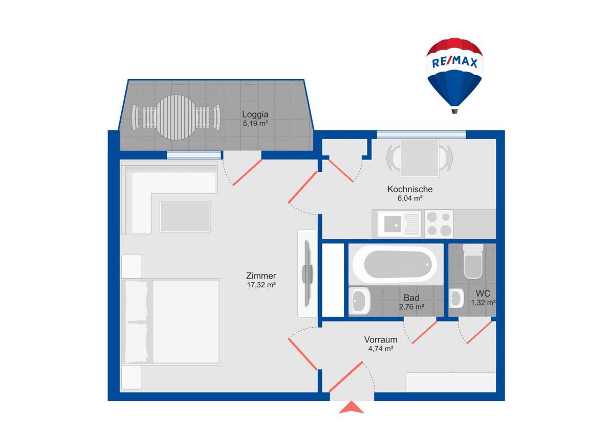 07. Eigentumswohnung 8045 Graz - Grundriss