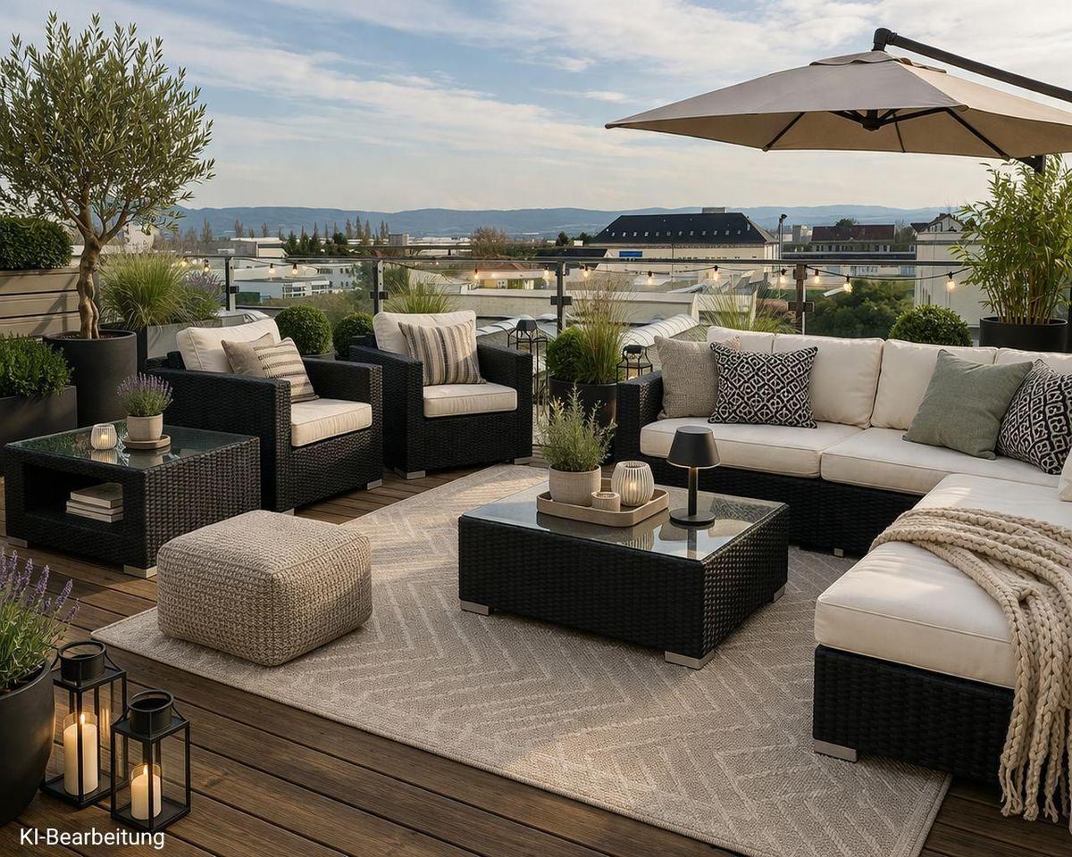 Terrasse im Sommer, KI-generiert1