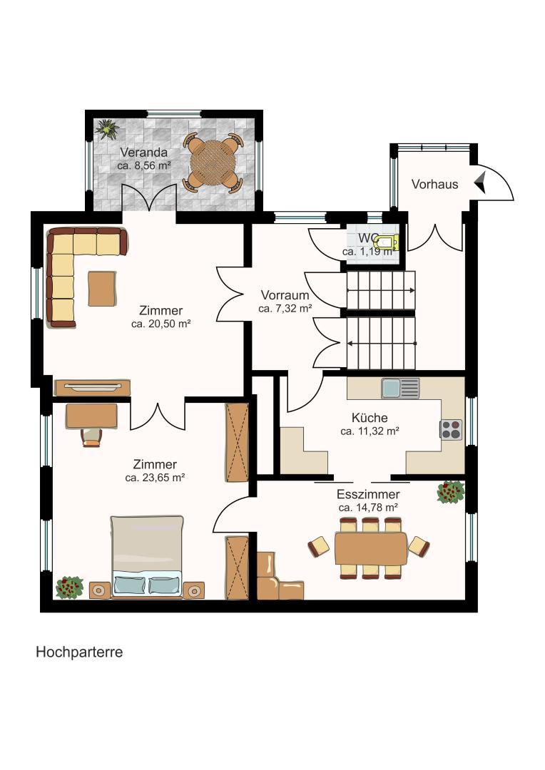 Plan 2D Hochparterre