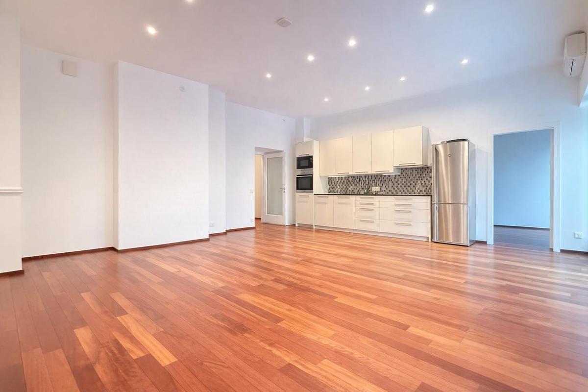 Wohnzimmer - Blick zur K�che