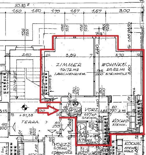 Grundriss eingezeichnet