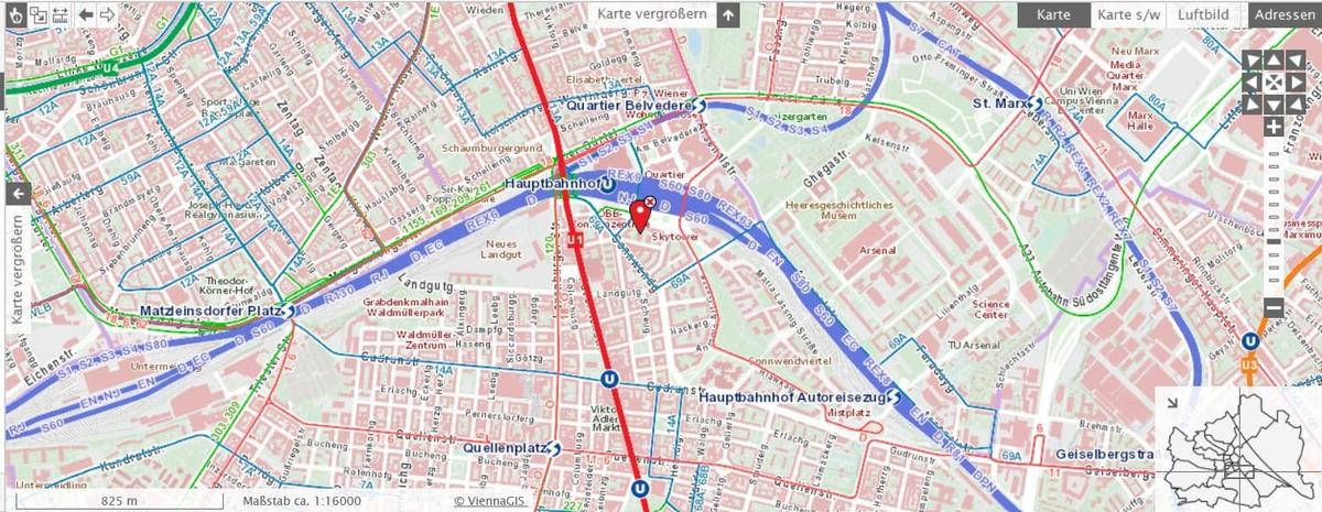 Lageplan mit �ffis
