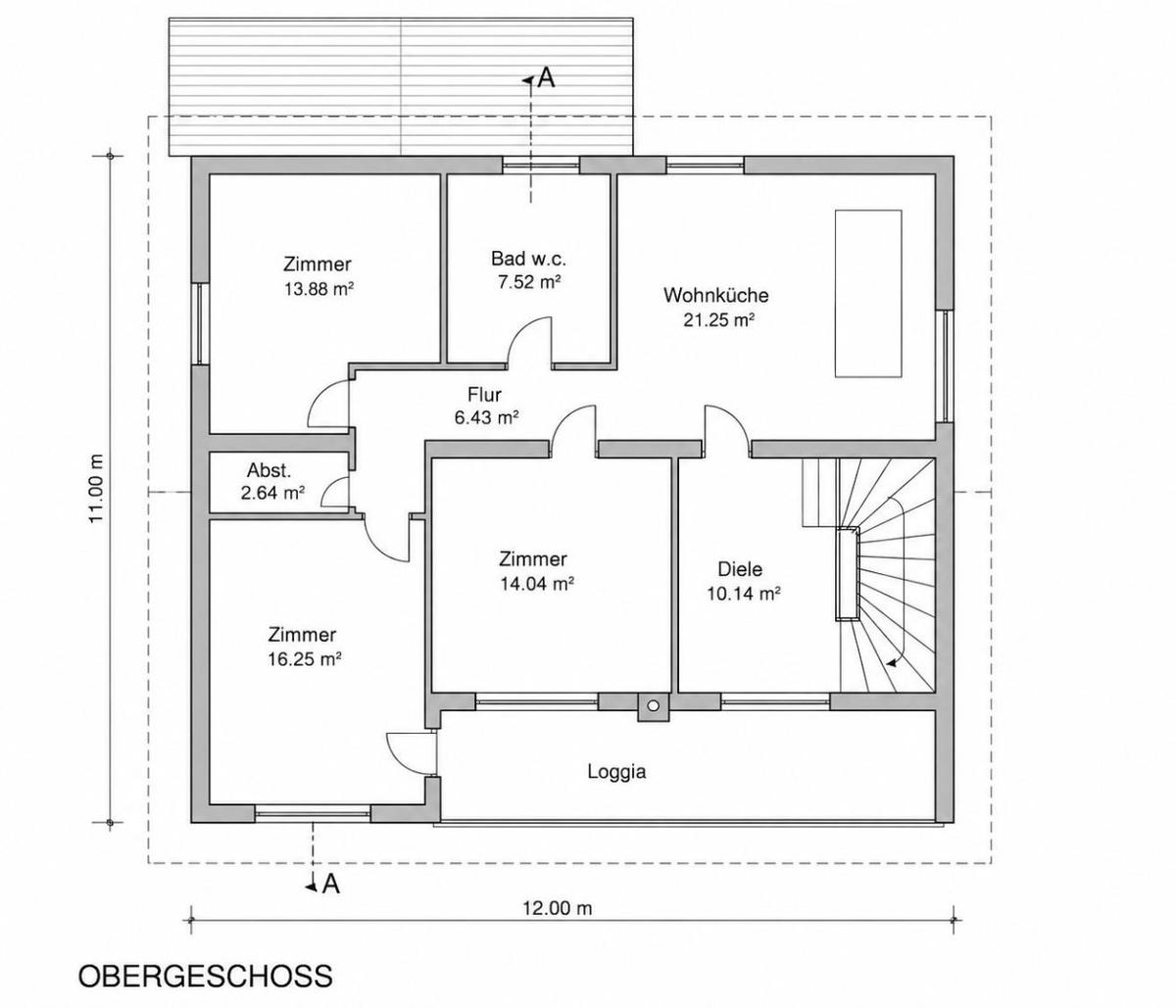 EFH 2000 Stockerau - Plan Obergescho�