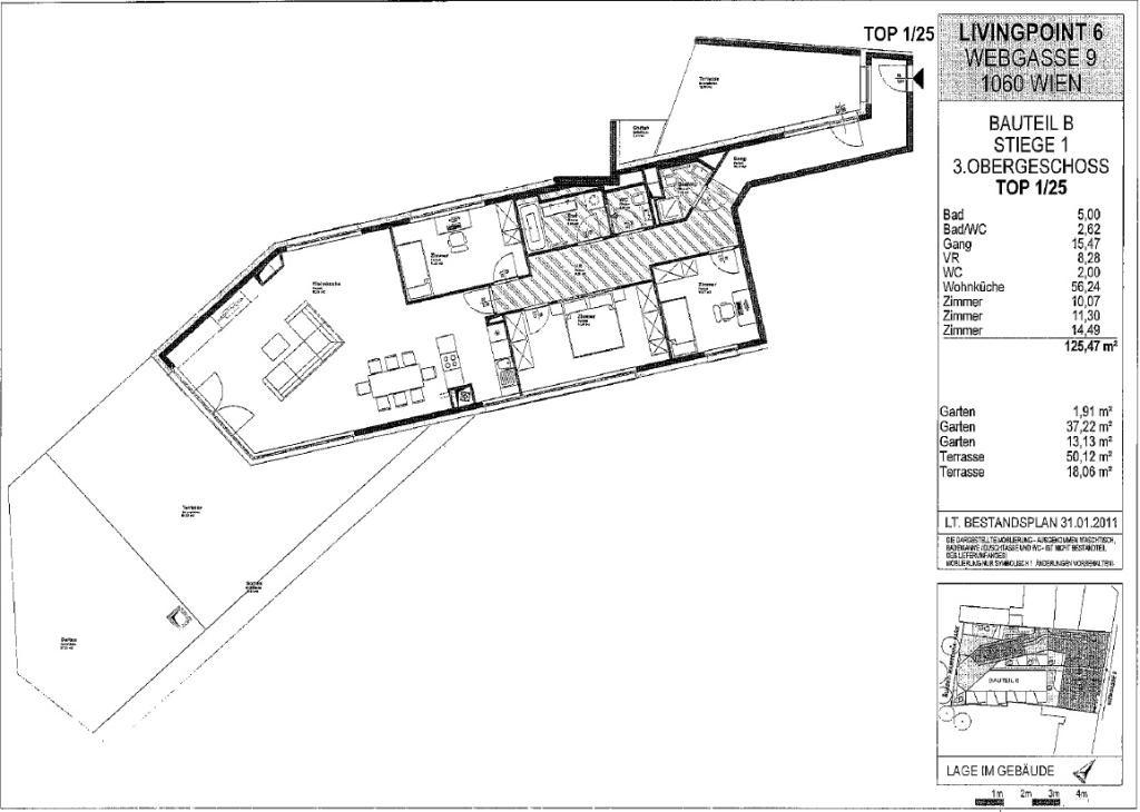 Grundriss mit Meterma�
