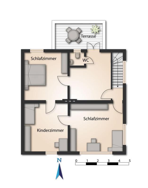 Plan OG m�bliert