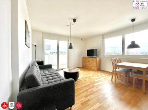 Voll m�bliertes 3-Zimmer-Apartment auf Zeit - mit Garage, Balkon &amp; Fernblick, 1230 Wien