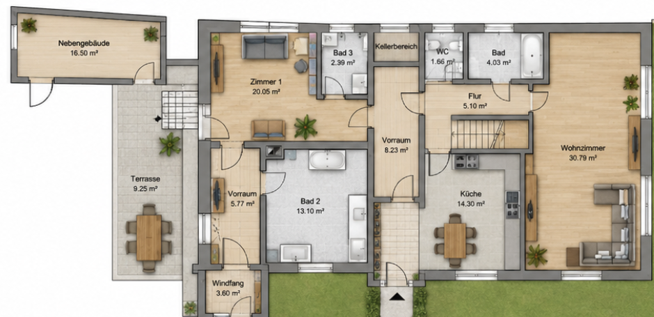 Grundriss Erdgescho�