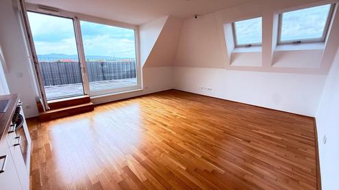 Kompakte 3-Zimmer-DG-Wohnung mit MEGA-WEST-TERRASSE (23m�) nahe Akademiepark