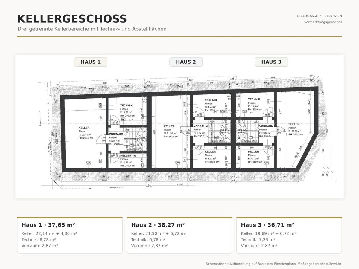 GrundrissPlan Kellergeschoss