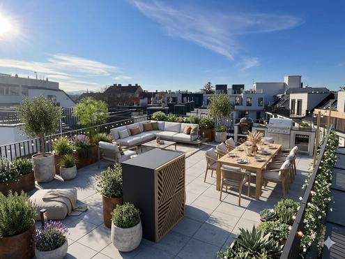 Penthouse-Feeling mit fast 100 m� privater Dachterrasse