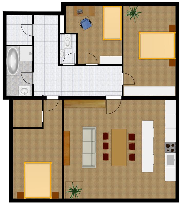 Skizze_4 Zimmer