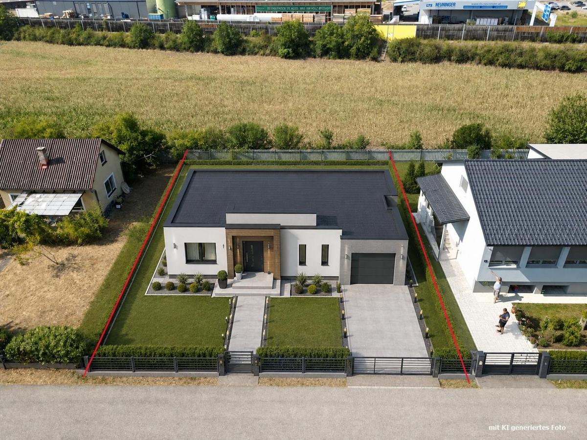 06m�gliches Haus Vorderansicht-KI generiertes Foto