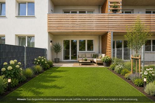"Provisionsfrei f�r den K�ufer - 1 Zimmer Gartenwohnung"											"