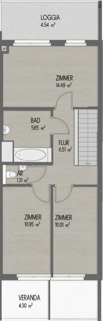 18. Eigentumswohnung 1020 Wien -Grundriss 2. Etage