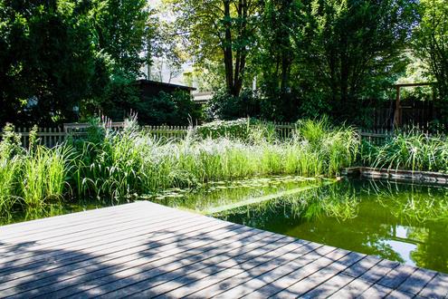 "Familienwohnung mit Schwimmbiotop und Garage!"