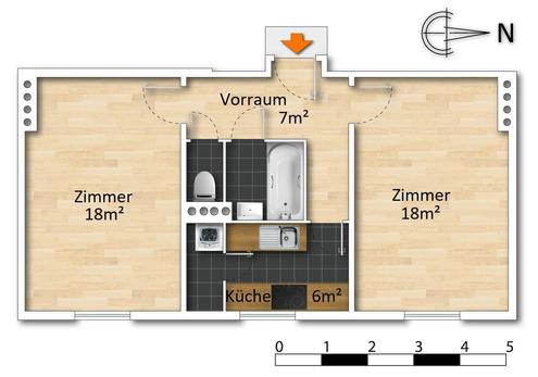 "Ruhelage beim Q19 &amp; nahe U4 - helle 2-Zimmer - freier Mietzins"